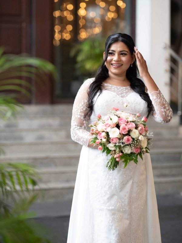 Pure White Engagement Bride Frock - BRD214