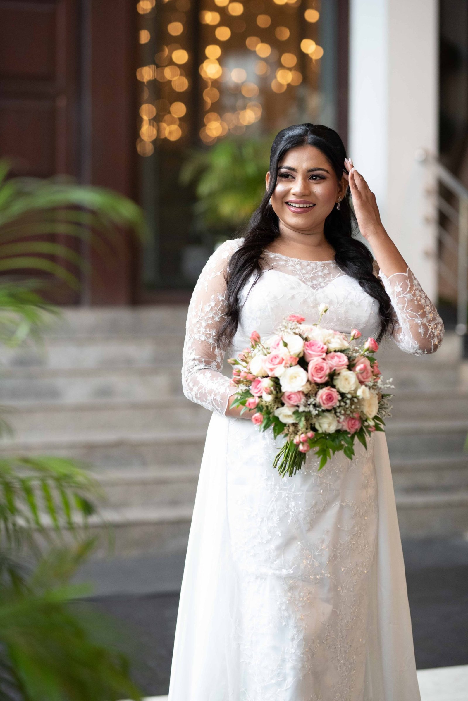 Pure White Engagement Bride Frock - BRD214