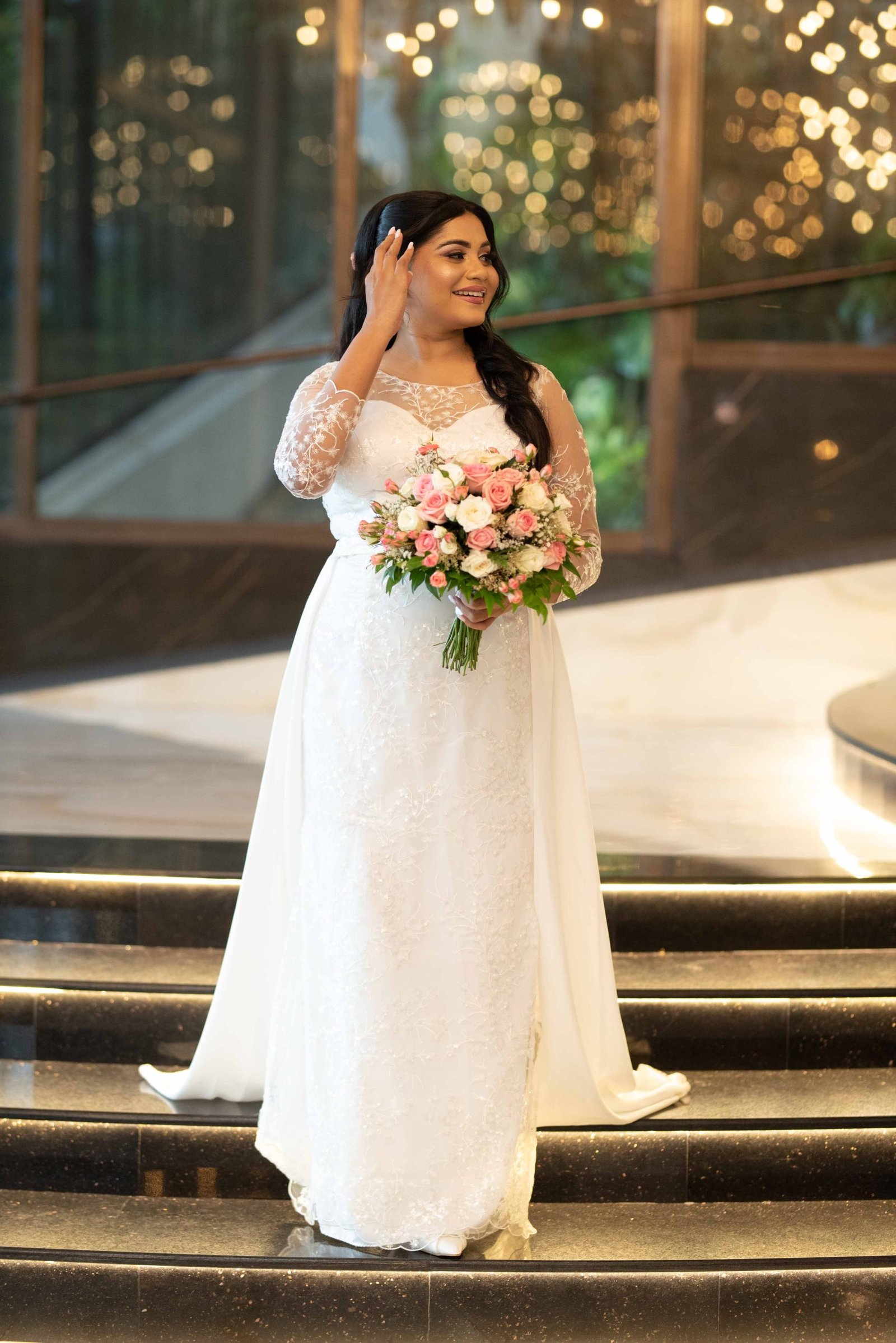 Pure White Engagement Bride Frock - BRD214 - Image 2