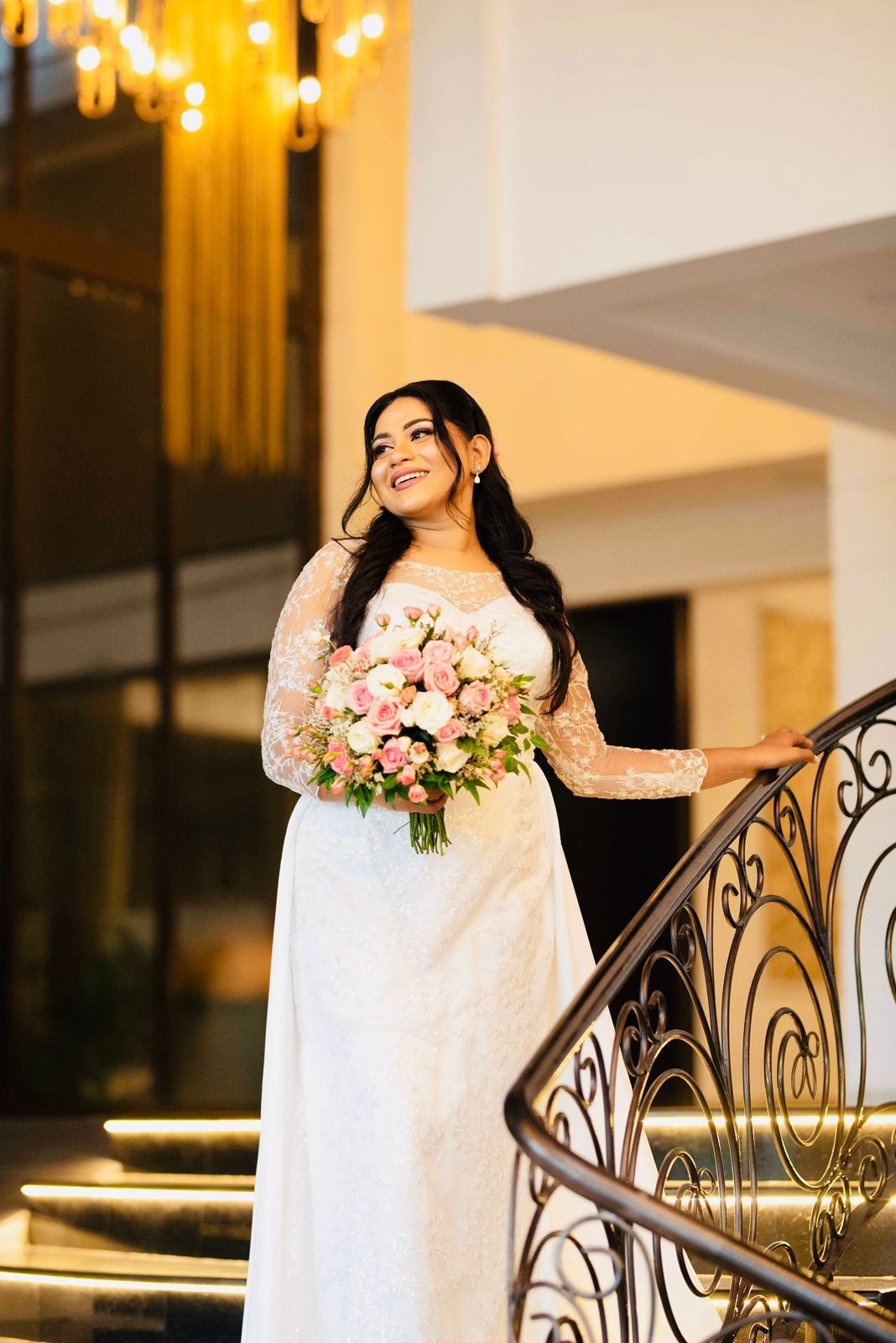 Pure White Engagement Bride Frock - BRD214 - Image 4