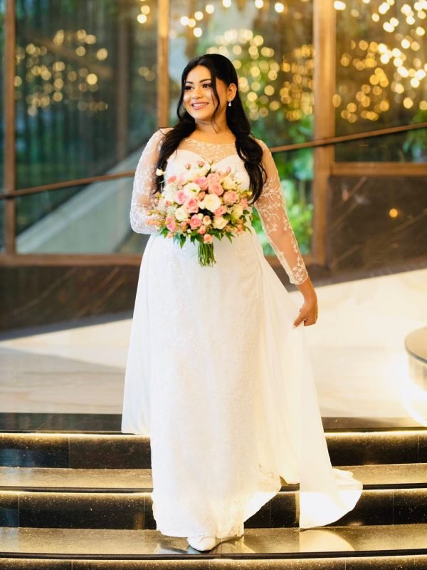 Pure White Engagement Bride Frock