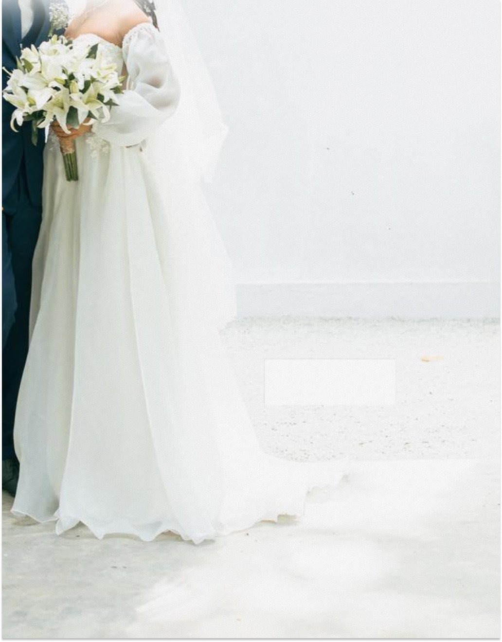 Modern Off-Shoulder White Bridal Gown - BRD1669 - Image 4