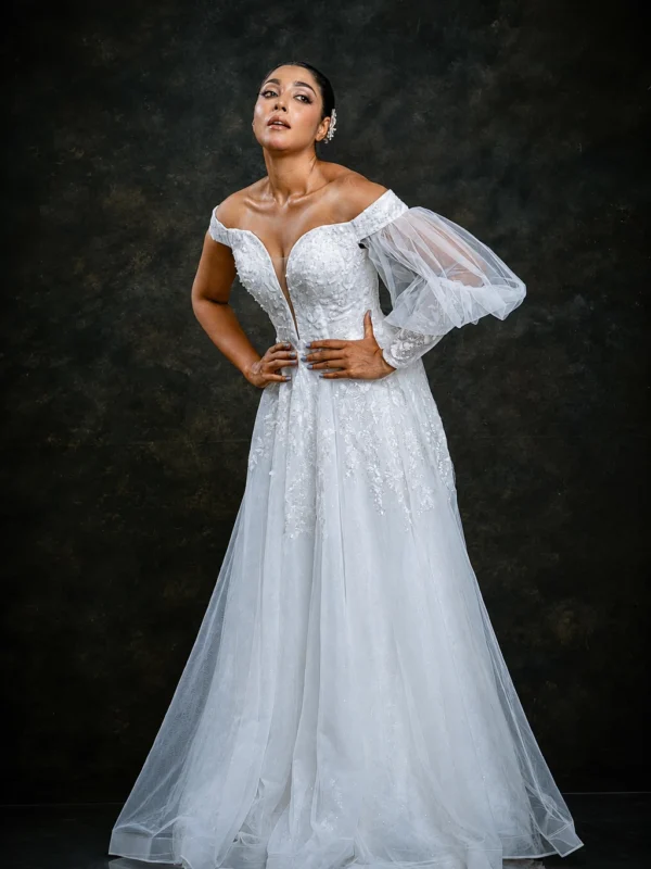 Bridal Frock Off-Shoulder Preshoot