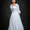 Long Sleeve Engagement Bridal Frock