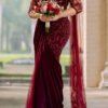maroon homecoming saree sri lanka