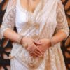 white kandyan bridal saree sri lanka