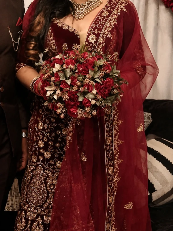 maroon bridal lehenga sri lanka