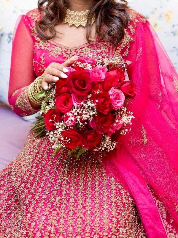 hot pink bridal lehenga sri lanka