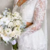 white made up kandyan bridal saree